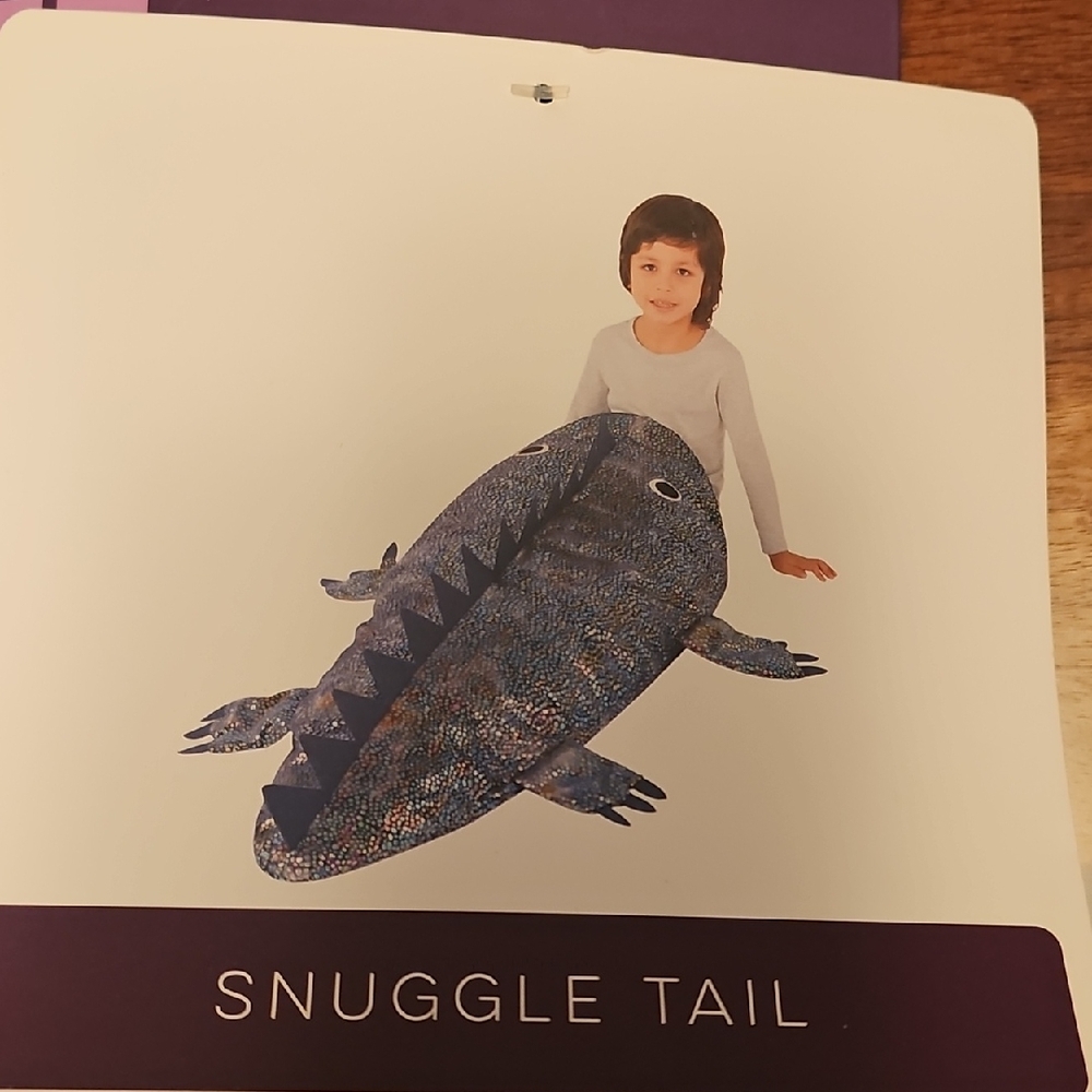 Snuggle Tail Blanket Black With Iridescent Spots That Look Like Scales